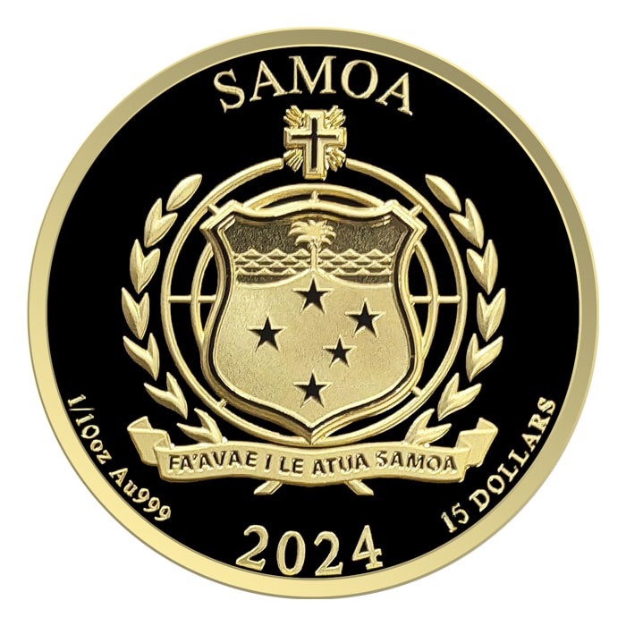 2024 1/10 oz Samoa Golden Eagle 999 Gold BU Coin