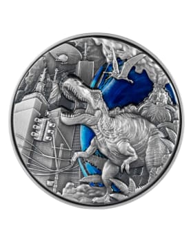 2021 2 oz Niue Jurassic World .999 Silver High Relief