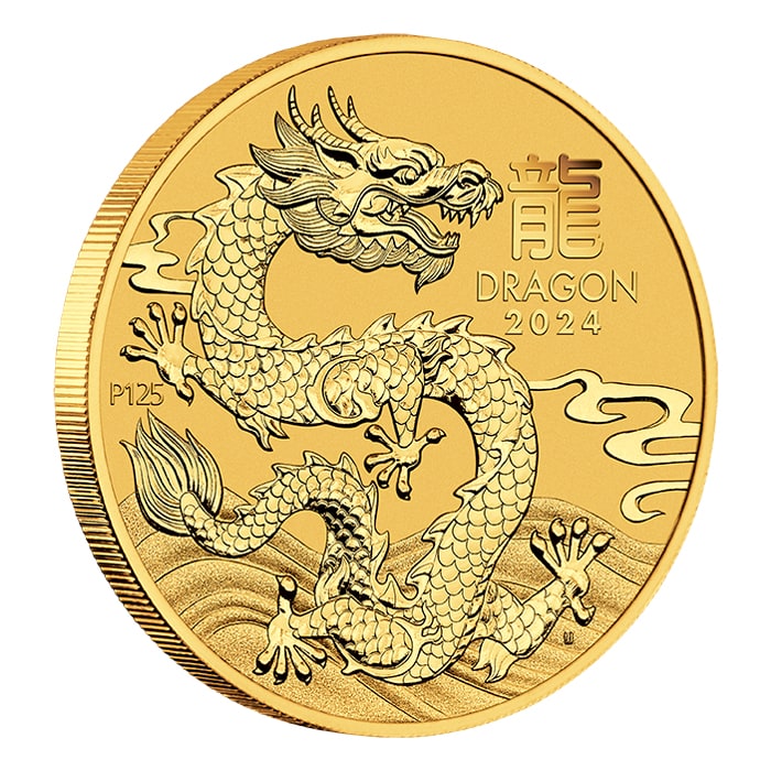 2024 澳洲農曆生肖系列III -龍年.9999金幣1/10盎司