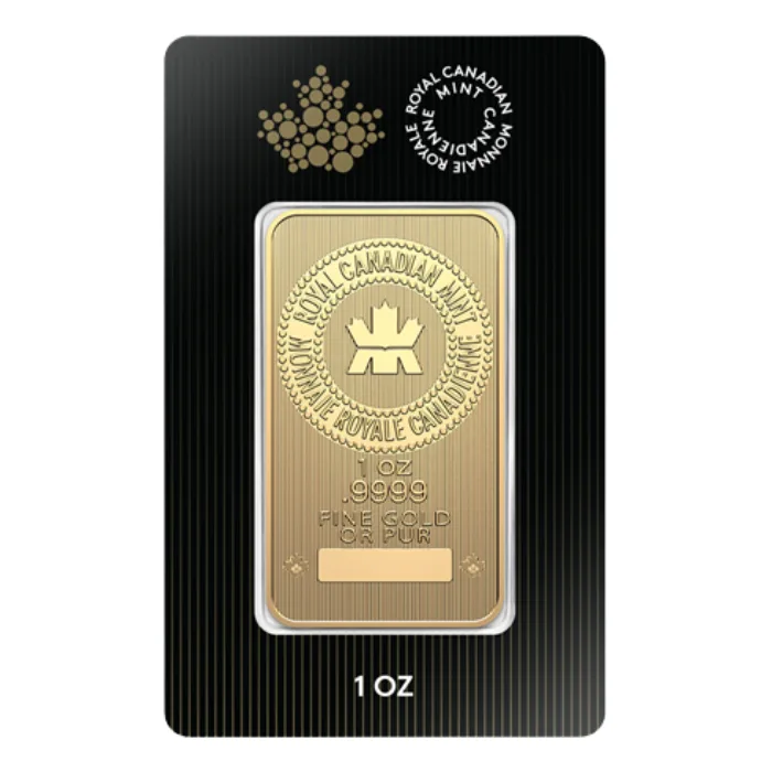 金牌　造幣局 加拿大皇家鑄幣廠.9999金條1盎司(檢驗卡裝)