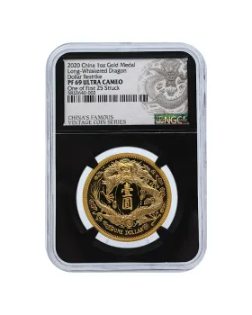超可爱 中國龍鳳壹圓.999復刻金章1盎司(NGC 2019 PF70 Struck) First UC コレクション