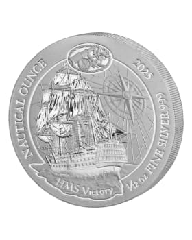2025 1oz Rwanda Nautical Ounce - HMS Victory .999 Silver BU Coin