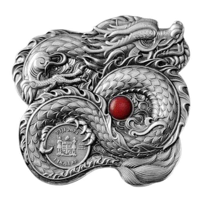 2024 1oz Fiji Dragons of the World: Chinese Whiskered Dragon .999 2024 1oz Fiji Dragons of the World: Chinese Whiskered Dragon .999