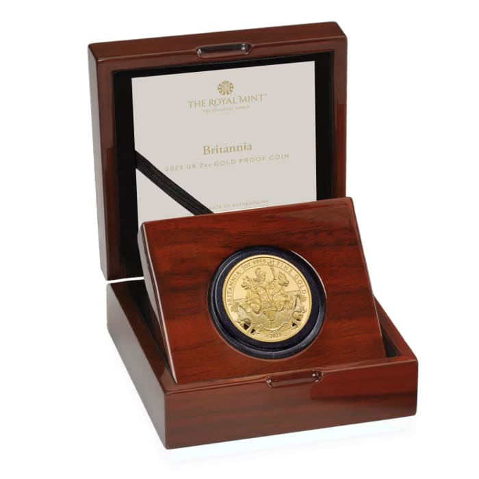 2023 英國不列顛女神.9999 精鑄金幣2盎司(LPM 獨家) (含獨立編號證書)