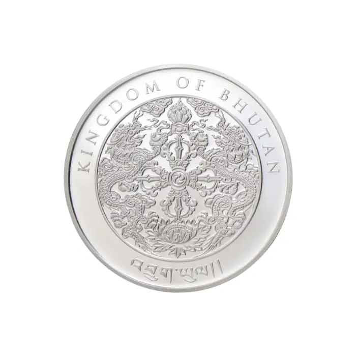 2024 1oz Bhutan Lunar Dragon .999 Silver BU Coin 2024 1oz Bhutan Lunar Dragon .999 Silver BU Coin