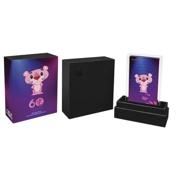 2024 1oz Tuvalu The Pink Panther 60th Anniversary .9999 Silver