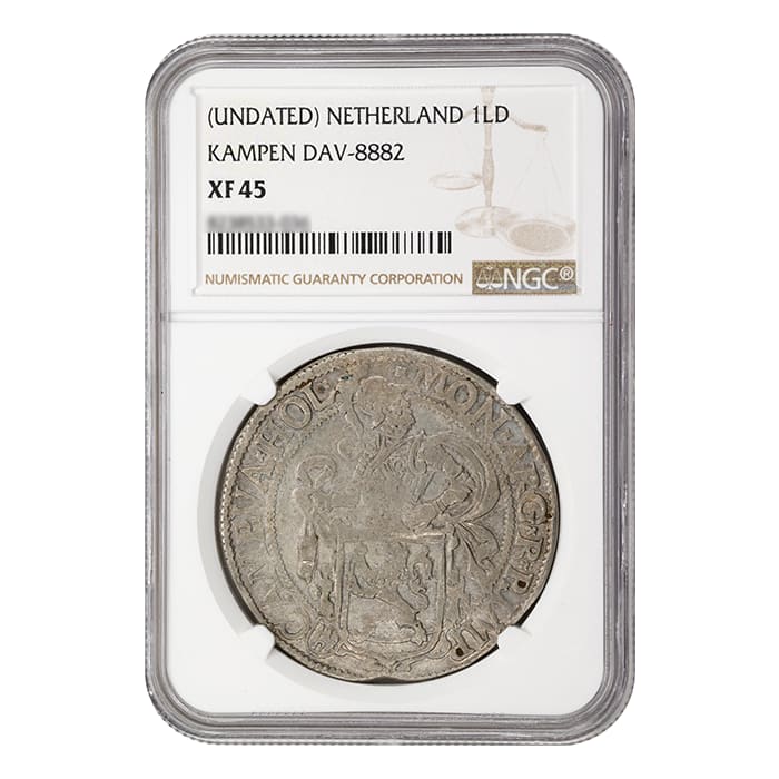 無年份荷蘭1獅子美元銀幣(Kampen 鑄幣廠) (NGC XF45)