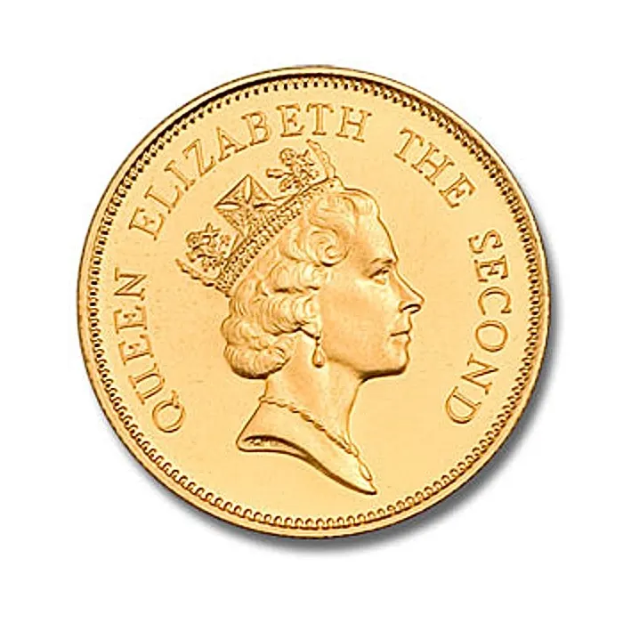 1986 0.47 oz Great Britain Hong Kong Royal Visit .9167 Gold Coin