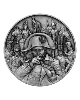 2026 2oz Niue Masters of War Series - Napoleon .999 Silver Antiqued Ultra High Relief Coin
