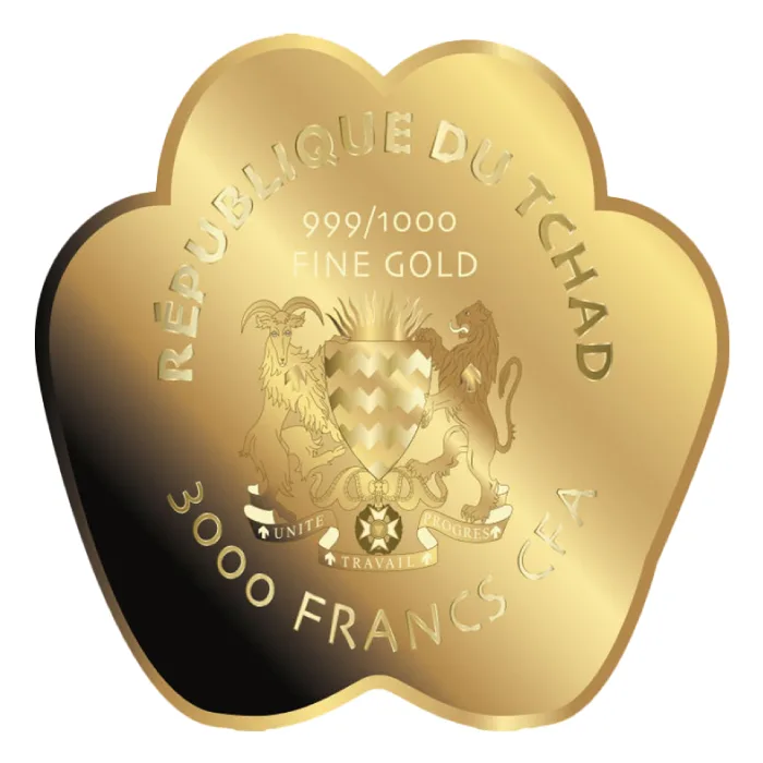 2025 1/1000oz Chad Cats .999 Gold Coin-Card
