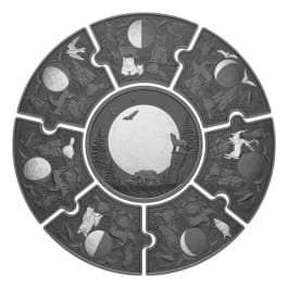 merging moon セット 2025 297g Canada Moon Phases .9999 Silver Reverse Proof Puzzle