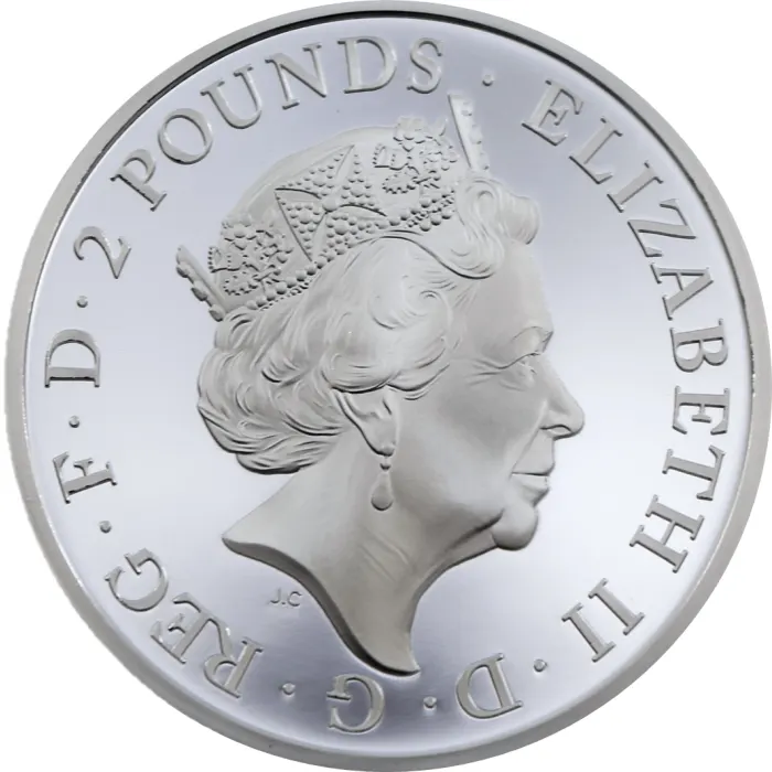 2018 1 oz Great Britain Two Dragons 999 Silver Proof Coin 2018 1 oz Great Britain Two Dragons 999 Silver Proof Coin