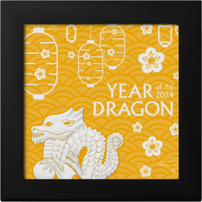 RE ARRIVAL/再入荷 Mongolia oz 1 2024 Year Coin Gilded Silver .999 Dragon the of コレクション