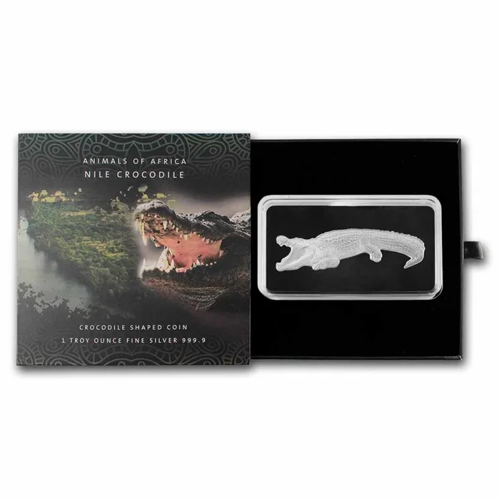 2021 1 oz Solomon Islands Nile Crocodile .999 Silver Coin