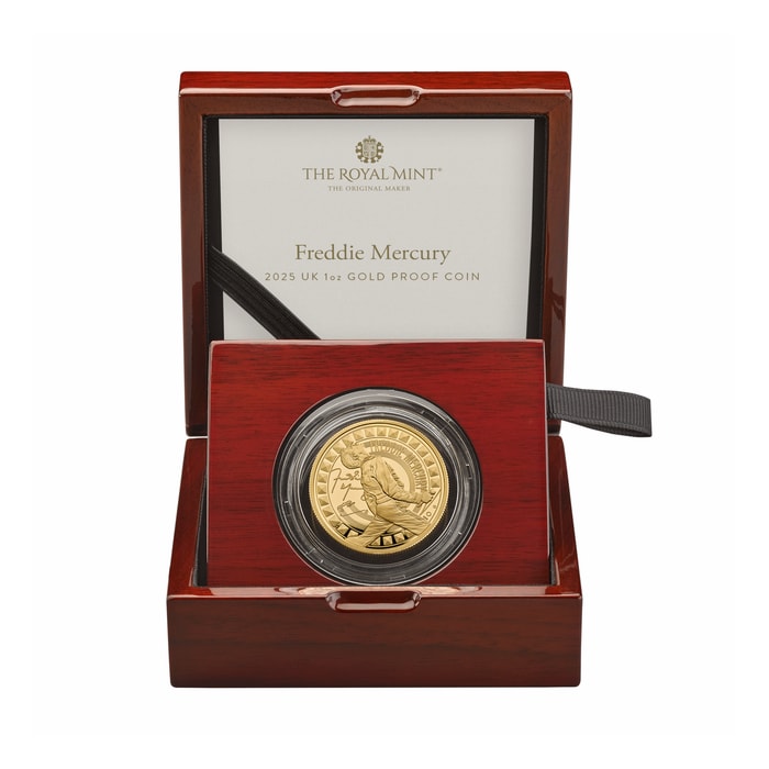 2025 1oz Great Britain Music Legends - Freddie Mercury .9999 Gold