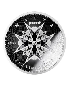 2024 1oz Malta Maltese Cross .9999 Silver Proof-Like Coin