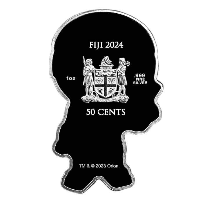 2024 1 oz Fiji Robocop 999 Silver Shaped Proof-like Bullion Coin
