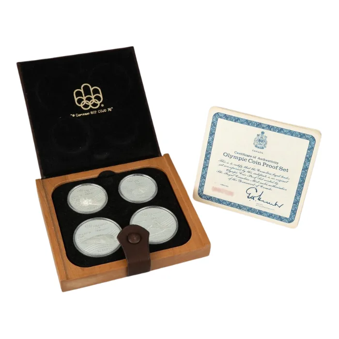 1976 Canada Montreal Olympics .925 Silver Proof 4 Coin Set (Varied