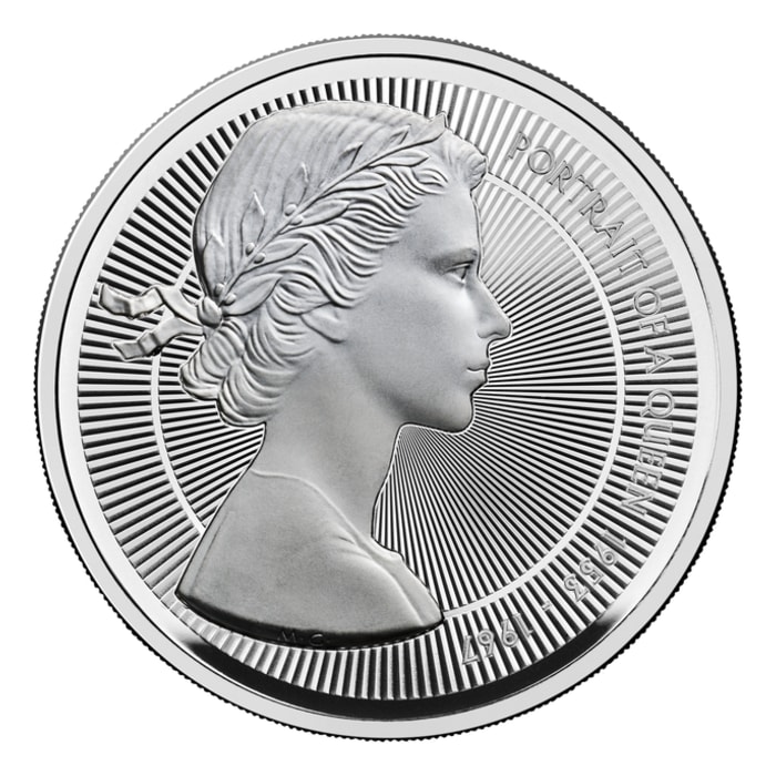 2026 英國英女王伊莉莎白二世- 首枚肖像.925精鑄加厚銀幣56.56克