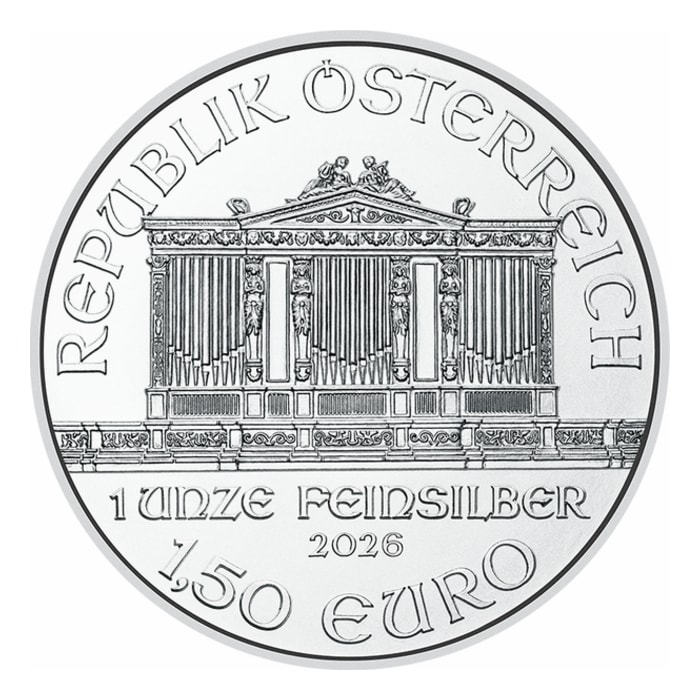2026 1 oz Austria Philharmonic .999 Silver BU Coin