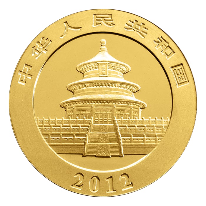 2012 中國熊貓.999 金幣1/2盎司