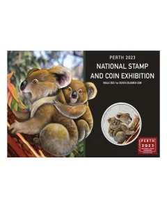 2023 1oz Australia Koala.9999 Silver Coloured Coin  (Perth Coin and Stamp Show Special)