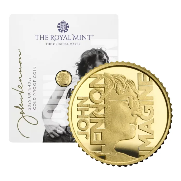 ジョン・レノン 2025年 英国 1/40オンス 金プルーフコイン 2025