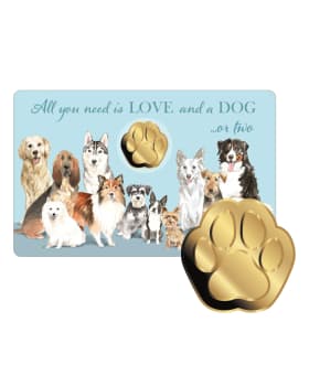 2025 1/1000oz Chad Dogs .999 Gold Coin-Card
