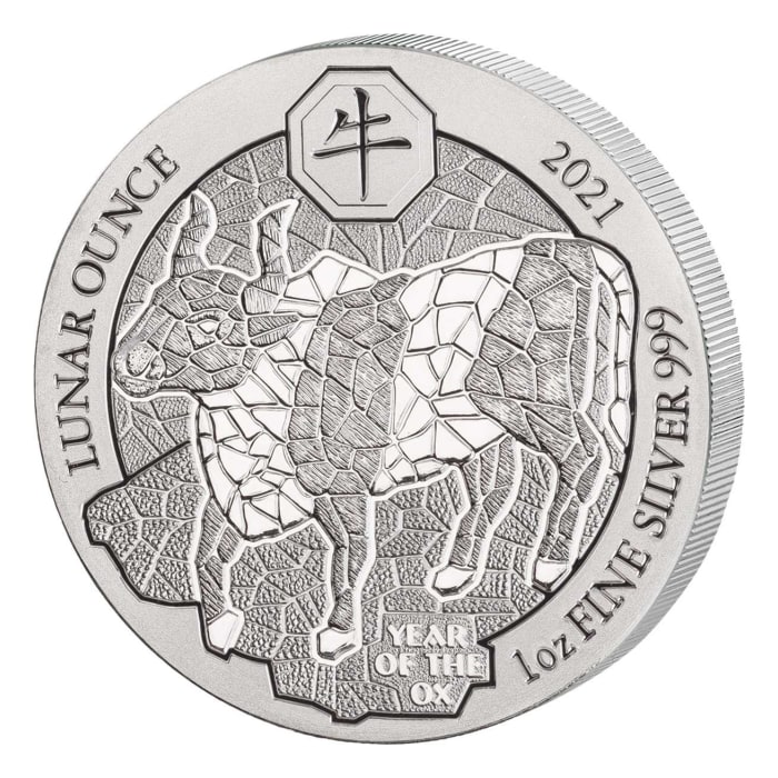2021 1 oz Rwanda Lunar Ounce - Year of the Ox .999 Silver