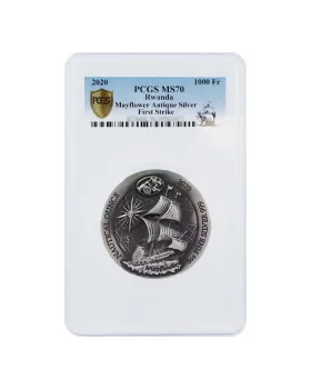 2020 3 oz Rwanda Nautical Ounce: Mayflower .999 Silver High Relief