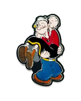 2024 1oz Samoa Popeye & Olive Oyl Shaped 999 Silver Coloured Proof Coin