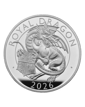 2026 5oz Great Britain The Royal Tudor Beasts - Royal Dragon .999 Silver Proof Coin