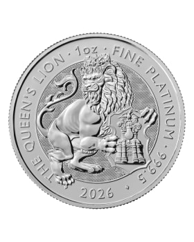 2026 1 oz Great Britain The Royal Tudor Beasts Series - The Queen's Lion .9995 Platinum BU Coin