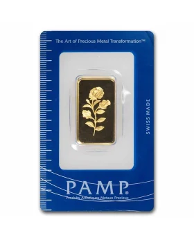 1/2 oz PAMP Suisse - Rosa .9999 Gold Minted Bar (In Assay)