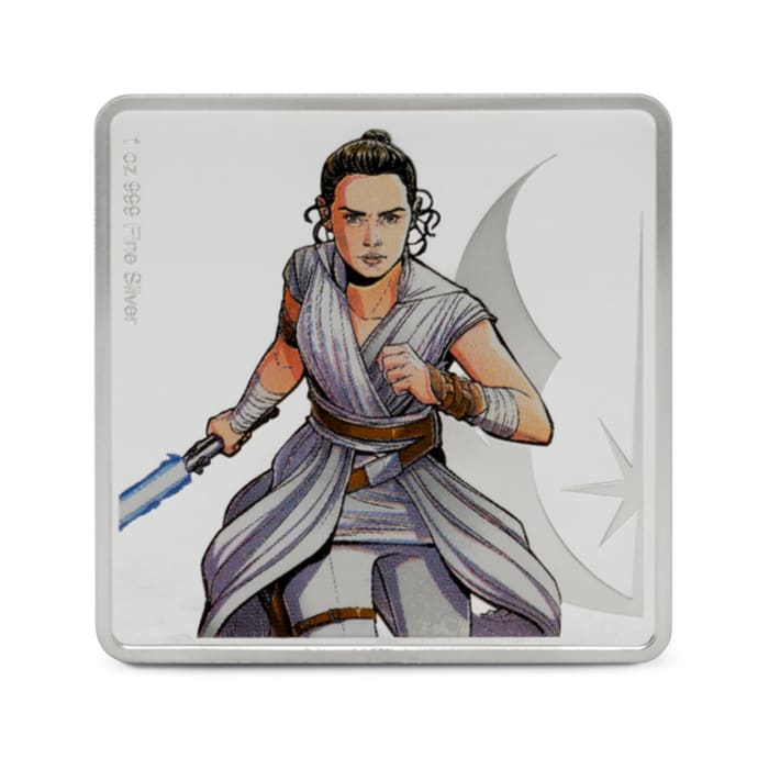 2025 1oz Niue Star Wars Rey and BB8 .999 Silver Coloured Proof Medallion