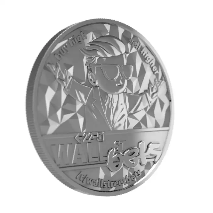 2021 1 oz Wallstreetbets .999 Silver Round (Varied Condition)