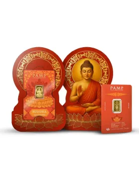 5 gram Pamp Suisse Buddha .9999 Gold Minted Bar