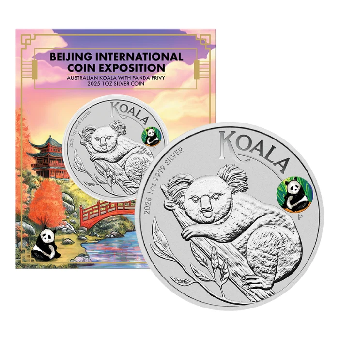 2025 1oz Australia Koala with Panda Privy .9999 Silver Coin (In