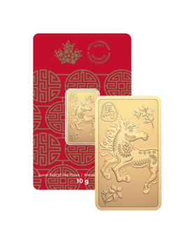 2026 10 gram Canada Lunar Year of the Horse .9999 Gold Reverse Proof Bar (in Card)