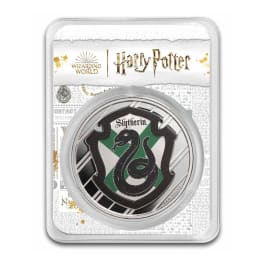 1 oz Harry Potter Houses Slytherin .999 Silver Proof like Coloured Round