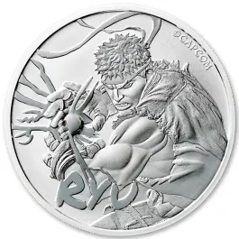 2022 1 oz Tuvalu Street Fighter - Ryu 9999 Silver BU Coin