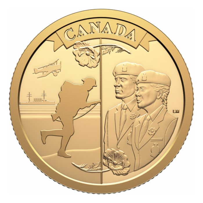 2026 加拿大皇家退伍軍人協會百年紀念.9999精鑄金幣7.8克