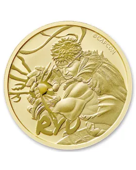 2022 1 oz Tuvalu Street Fighter - Ryu 9999 Gold BU Coin (Certificate #1)