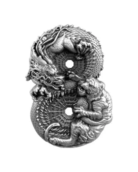 2020 10 oz Australia Dragon & Tiger .9999 Silver BU Coin