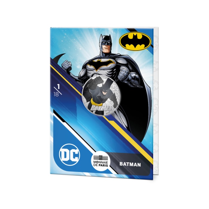 2025 13g France 90 years of DC - Batman .333 Silver Coloured Coin