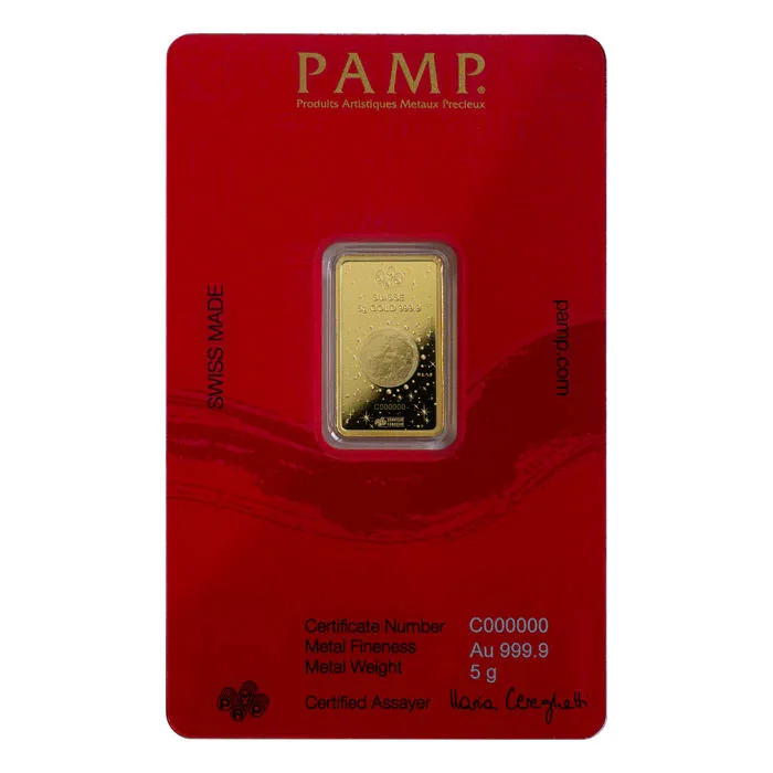 紅海波金龍 2024 瑞士PAMP龍年月亮傳說系列- 青龍.9999 金條5克