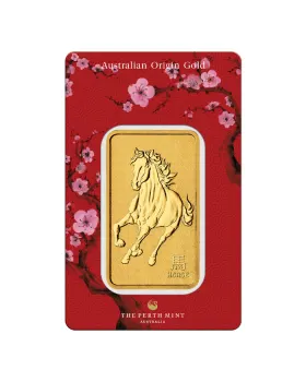 1oz Perth Mint Lunar Horse .9999 Gold Bar (In Assay)