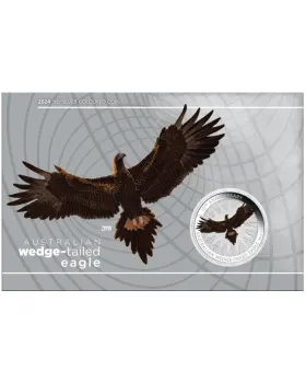 特価ブランド Australia 1oz 2023 Wedge-Tailed Coin Coloured Silver .9999 Eagle ネックレス