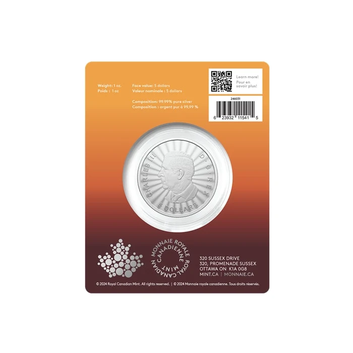 NGC PF69UCAM カナダ 2024年 北極熊 5＄ １/4oz 銀貨 Lion Dollar 2024 Silver 1 Ounce (PF70 Ultra Cameo) - Royal