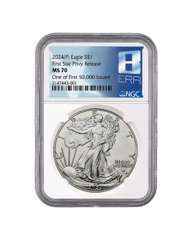 女の子向けプレゼント集結 2024 Coin Silver .999 Mark Privy Star with Eagle America 1oz 工芸品